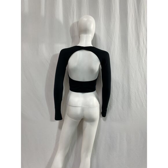 Ser.O.Ya 'Sierra' Black Spandex Top Size M - Picture 3 of 5